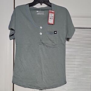 Southern Marsh Short-Sleeve Henley in Sage Green